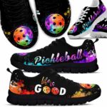 SS-U-Hobb-WLIG-Pklb-210608VY10 @ Pickleball Watercolor Life Is Good-Pickleball Watercolor Life Is Good Sneakers