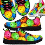 Pickleball Colorful Balls Pattern Sneakers