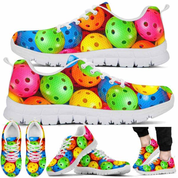 SS-U-Hobb-PC-Pklb-220610NA10 @ Pickleball Colorfull-Pickleball Colorful Balls Pattern Sneakers