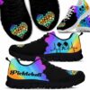 SS-U-Hobb-WHP-Pklb-210608VY10 @ Pickleball Watercolor Heart Paddle-Pickleball Heartbeat Heart Paddle Sneakers