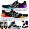 SS-U-Hobb-WC-Pklb-210608VY10 @ Pickleball Watercolor Chick-Pickleball Chick Watercolor Sneakers