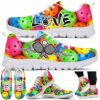 SS-U-Hobb-CBH-Pklb-210608VY10 @ Pickleball Colorful Ball Heartbeat-Pickleball Love Colorful Balls Pattern Sneakers