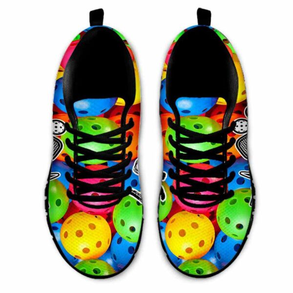 SS-U-Hobb-CBH-Pklb-210608VY10 @ Pickleball Colorful Ball Heartbeat-Pickleball Love Colorful Balls Pattern Sneakers