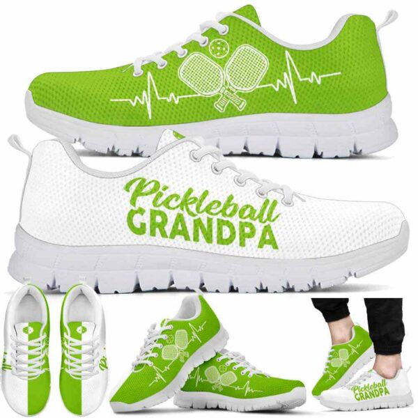 SS-U-Hobb-GWL-Pklb-210608VY10 @ Pickleball Green White Love-Pickleball Green White Love Sneakers