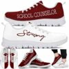 SS-U-Job-RNW-Csl-220610NA10 @ School Counselor Red N White-School Counselor Strong Red White Sneakers