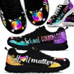 SS-U-Job-WYM-Csl-210623VY10 @ Counselor Watercolor You Matter-School Counselor Watercolor You Matter Sneakers