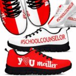 SS-U-Job-RWYM-Csl-210623VY10 @ Counselor Red White You Matter-School Counselor Red White You Matter Sneakers