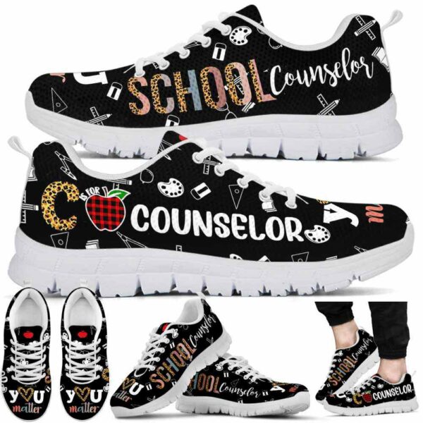 SS-U-Job-RLP-Csl-210623VY10 @ Counselor Retro Leopard Pattern-School Counselor Leopard You Matter Sneakers