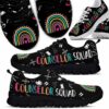 SS-U-Job-CRP-Csl-210623VY10 @ Counselor Colorful Rainbow Pattern-School Counselor Squad Colorful Rainbow Sneakers