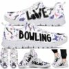 SS-U-Hobb-BP-Bwl-220610NA10 @ Bowling Pattern-Bowling Purple Lavender Pattern Sneakers