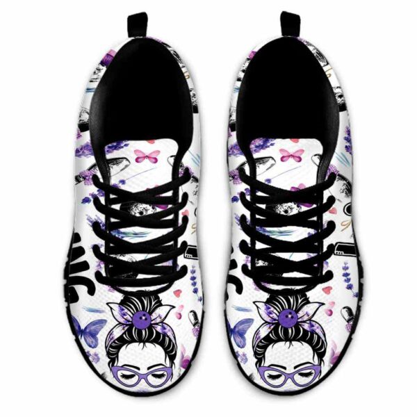 SS-U-Hobb-BP-Bwl-220610NA10 @ Bowling Pattern-Bowling Purple Lavender Pattern Sneakers