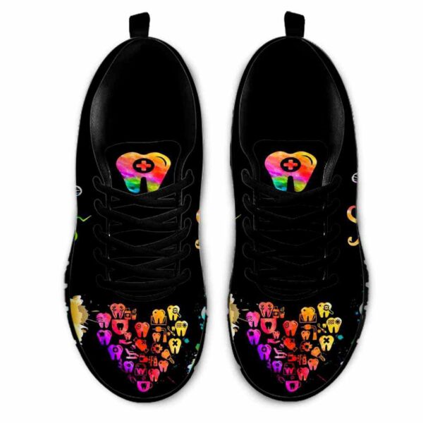 SS-U-Nur-LRH-Det-210527VY10 @ Dentist Love Red Heart-Dentist Watercolor Love Heart Sneakers