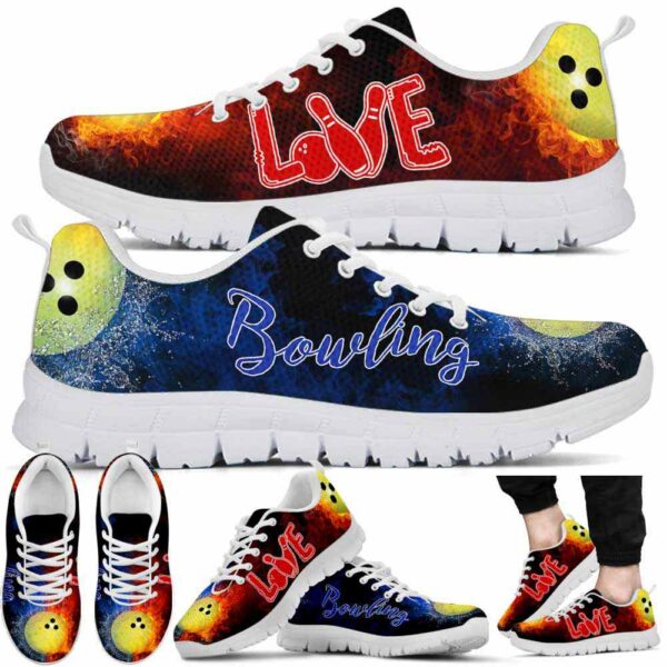 SS-U-Hobb-SH-Bwl-220610NA10 @ Bowling Smoke Half-Bowling Love Fire Water Sneakers