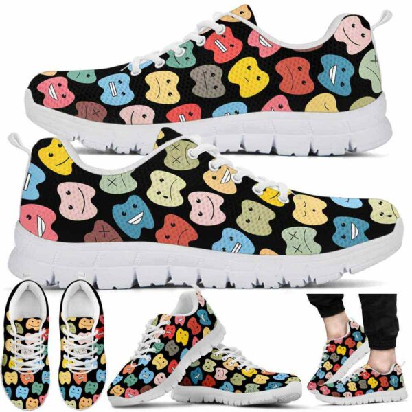 SS-U-Nur-CTP-Det-220610NA10 @ Dentist Colorful Tooth Pattern-Dentist Colorful Teeth Pattern Sneakers