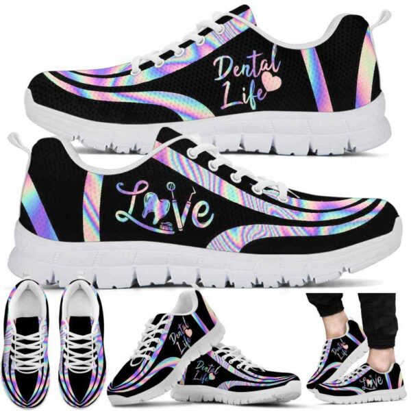 SS-U-Nur-DLLH-Det-210527VY10 @ Dentist Dental Life Love Hologram-Dentist Dental Life Love Hologram Sneakers