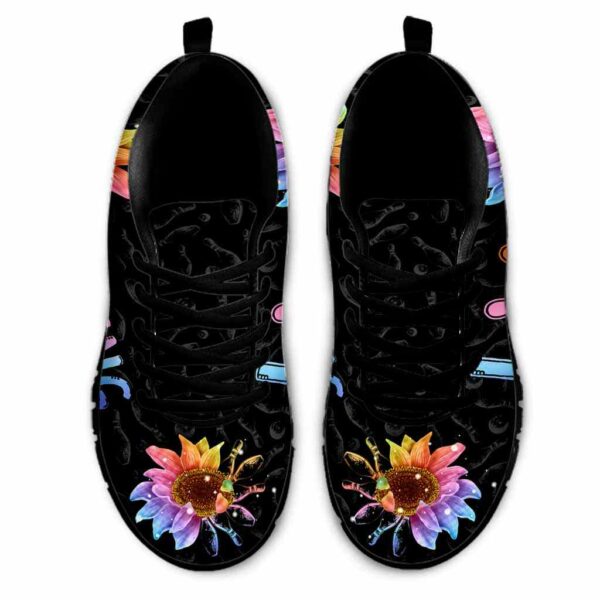 SS-U-Hobb-SBP-Bwl-220610NA10 @ Sunflower Bowling Pin-Bowling Sunflower Love Pattern Sneakers