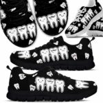 SS-U-Nur-3TBP-Det-220610NA10 @ Dental 3 Tooth Brother Pattern-Dentist Cute Teeth Brothers Pattern Sneakers