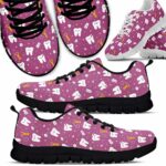 SS-U-Nur-SCTP-Det-220610NA10 @ Dentist Strawberry Cute Tooth Pattern-Dentist Strawberry Pink Tooth Pattern Sneakers
