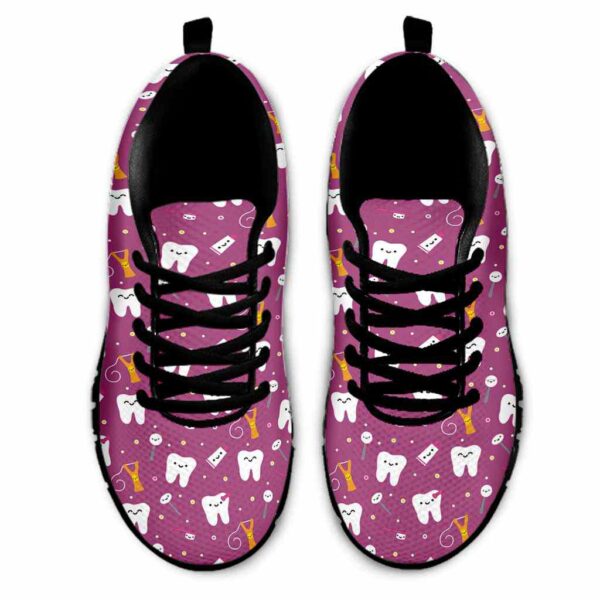 SS-U-Nur-SCTP-Det-220610NA10 @ Dentist Strawberry Cute Tooth Pattern-Dentist Strawberry Pink Tooth Pattern Sneakers