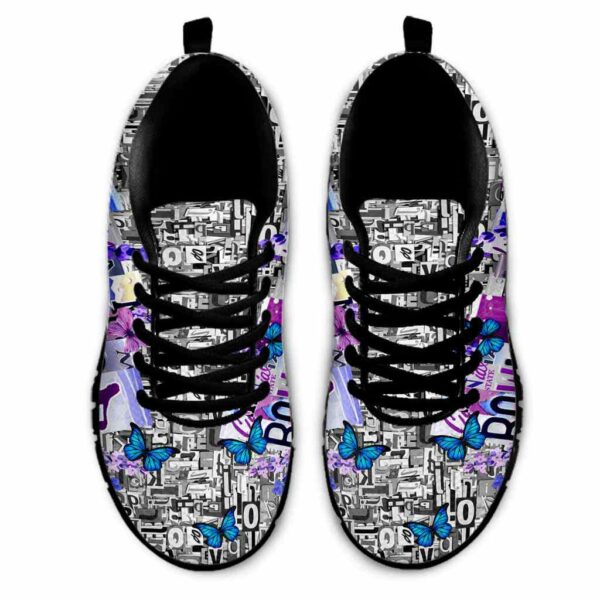SS-U-Hobb-PP-Bwl-220610NA10 @ Bowling Purple Plate-Bowling Butterfly License Plate Bowl Like A Girl Sneakers