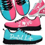 SS-U-Nur-LDL-Det-210527VY10 @ Dentist Love Dental Life-Dentist Pink Teal Love Sneakers