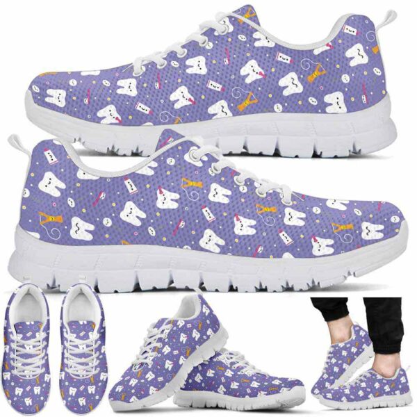 SS-U-Nur-PCTP-Det-220610NA11 @ Dentist Purple Cute Tooth Pattern-Dentist Purple Cute Tooth Pattern Sneakers