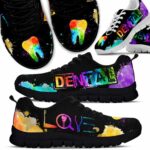 SS-U-Nur-WL-Det-220610NA10 @ Dental Watercolor Love-Dentist Watercolor Love Sneakers