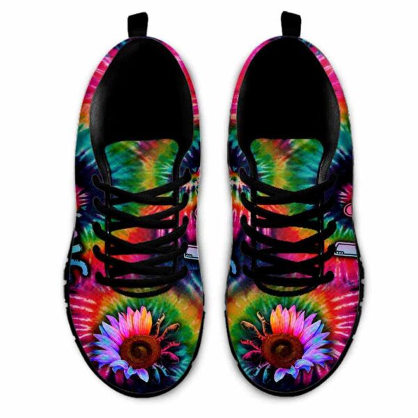 SS-U-Hobb-TDB-Bwl-220610NA10 @ Tie Dye Bowling-Bowling Sunflower Love Tie Dye Sneakers