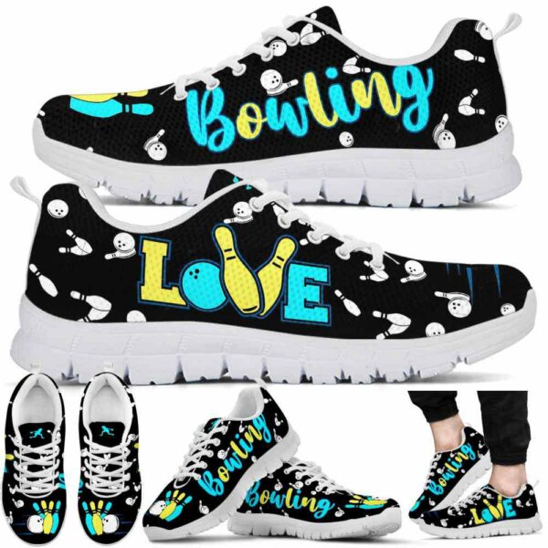SS-U-Hobb-BYL-Bwl-210621VY10 @ Bowling Blue Yellow Love-Bowling Blue Yellow Love Sneakers