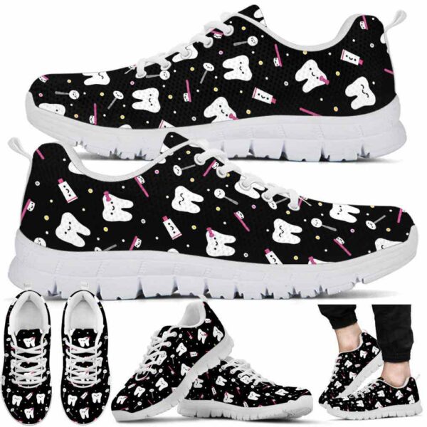 SS-U-Nur-PCTP-Det-220610NA10 @ Dentist Pink Cute Tooth Pattern-Dentist Pink Cute Tooth Pattern Sneakers