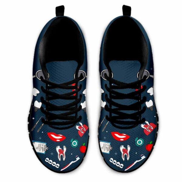 SS-U-Nur-BTC-Det-220610NA10 @ Dental Blue Tooth Care-Dentist Dental Pattern Blue Sneakers