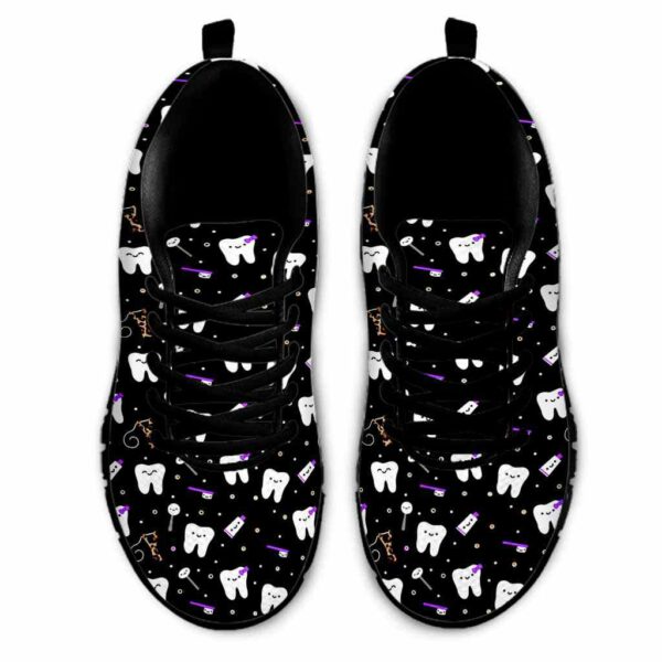SS-U-Nur-PPCT-Det-220610NA10 @ Dentist Press Purple Cute Tooth Pattern-Dentist Cute Tooth Pattern Purple Sneakers