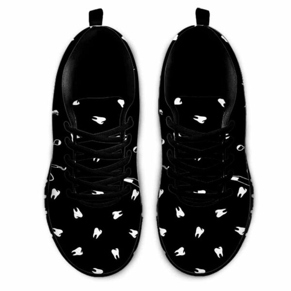 SS-U-Nur-BL-Det-220610NA10 @ Dental BW Love-Dentist Love Black White Pattern Sneakers