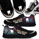 SS-U-Nur-MD-Det-220610NA10 @ Dental Mandala Dot-Dentist Mandala Pattern Sneakers