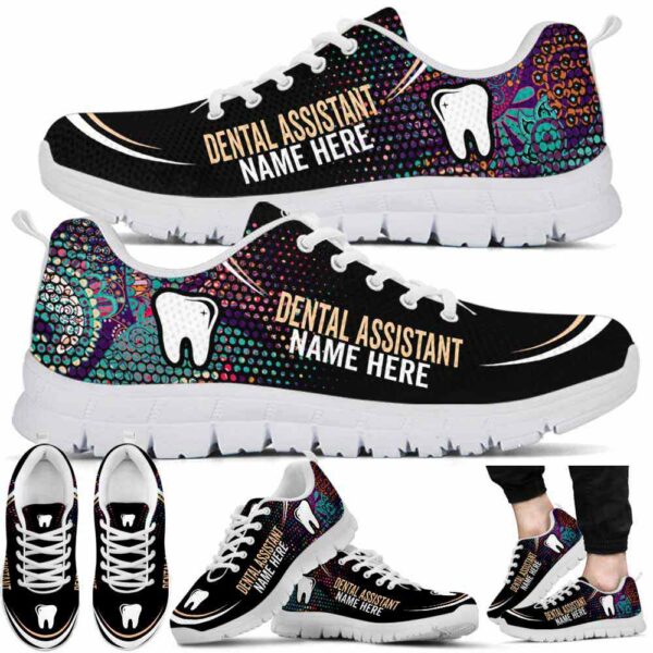 SS-U-Nur-MD-Det-220610NA10 @ Dental Mandala Dot-Dentist Mandala Pattern Sneakers