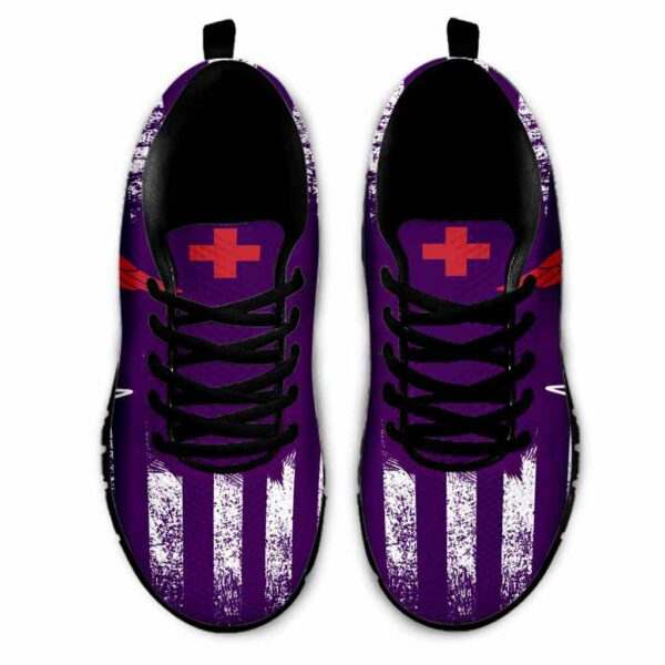 SS-U-Nur-PF-CNA-220610NA10 @ Cna Purple Flag-Cna Purple Usa Flag Sneakers