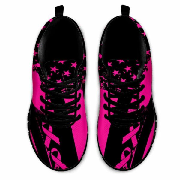 SS-U-Awa-F-BreCan-220610NA10 @ Breast Cancer Flag-Breast Cancer Pink Black Fight Sneakers