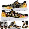 SS-U-Job-SW-Btd-210721VY11 @ Bartender Sunflower Watercolor-Bartender Sunflower Watercolor Sneakers