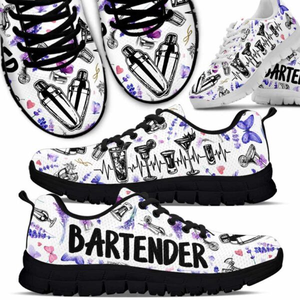 SS-U-Job-LCP-Btd-220610NA11 @ Bartender Lavender Cocktails Pattern-Bartender Lavender Drinks Pattern Sneakers