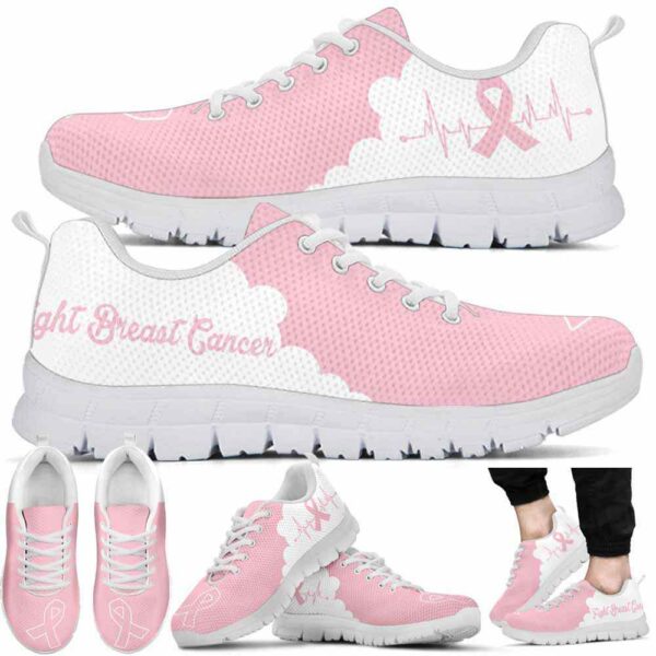 SS-U-Awa-NC-BreCan-220610NA10 @ Breast Cancer Nude Cloud-Breast Cancer Heartbeat Cloud Fight Sneakers