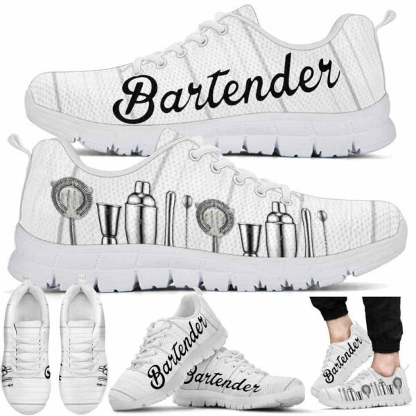 SS-U-Job-BT-Btd-220610NA11 @ Bartender Tool-Bartender Tools Black White Sneakers