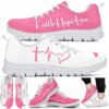 SS-U-Awa-FHL-BreCan-220610NA10 @ Breast Cancer Faith Hope Love-Breast Cancer Faith Hope Love Heartbeat Sneakers