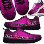 SS-U-Awa-FBP-BreCan-220610NA10 @ Breast Cancer Fight Black Pink-Breast Cancer Pink Usa Flag Sneakers