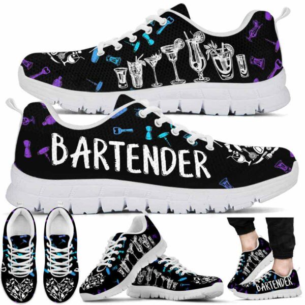 SS-U-Job-CPG-Btd-210727VY11 @ Bartender Cocktail Pattern Gradient-Bartender Heart Cocktails Pattern Sneakers