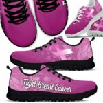 SS-U-Awa-PF-BreCan-220610NA10 @ Breast Cancer Pink FLower-Breast Cancer Pink Ribbon Flower Sneakers