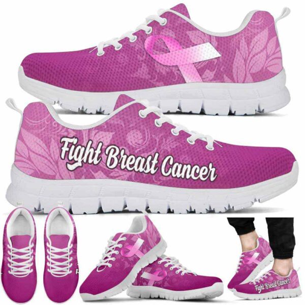 SS-U-Awa-PF-BreCan-220610NA10 @ Breast Cancer Pink FLower-Breast Cancer Pink Ribbon Flower Sneakers