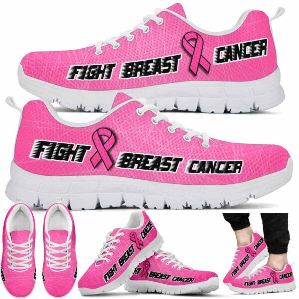 SS-U-Awa-FP-BreCan-220610NA11 @ Breast Cancer Fight Pink 2-Breast Cancer Pink Ribbon Fight Sneakers