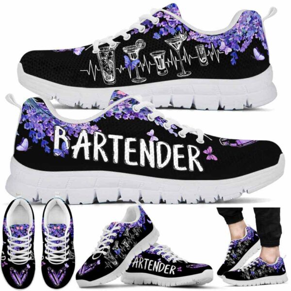 SS-U-Job-LF-Btd-220610NA11 @ Bartender Lavender Frame-Bartender Lavender Frame Heartbeat Sneakers