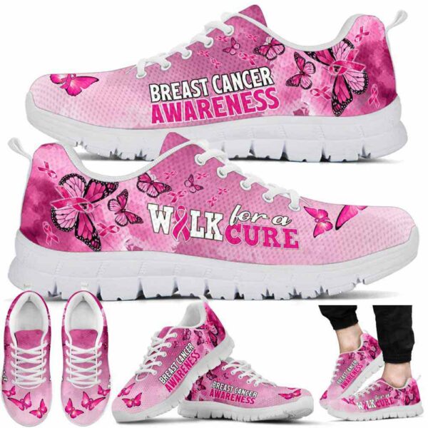SS-U-Awa-WFC-BreCan-220610NA10 @ Breast Cancer Walk for Cure-Breast Cancer Butterfly Walk For A Cure Sneakers