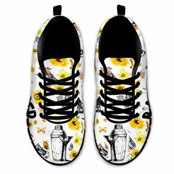 SS-U-Job-SCP-Btd-210721VY11 @ Bartender Sunflower Cocktails Pattern-Bartender Sunflower Heartbeat Sneakers